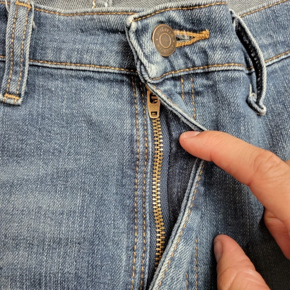 Wrangler Jeans Mens 44x30 Blue Denim Stretch Faded Grunge Straight Fit Americana